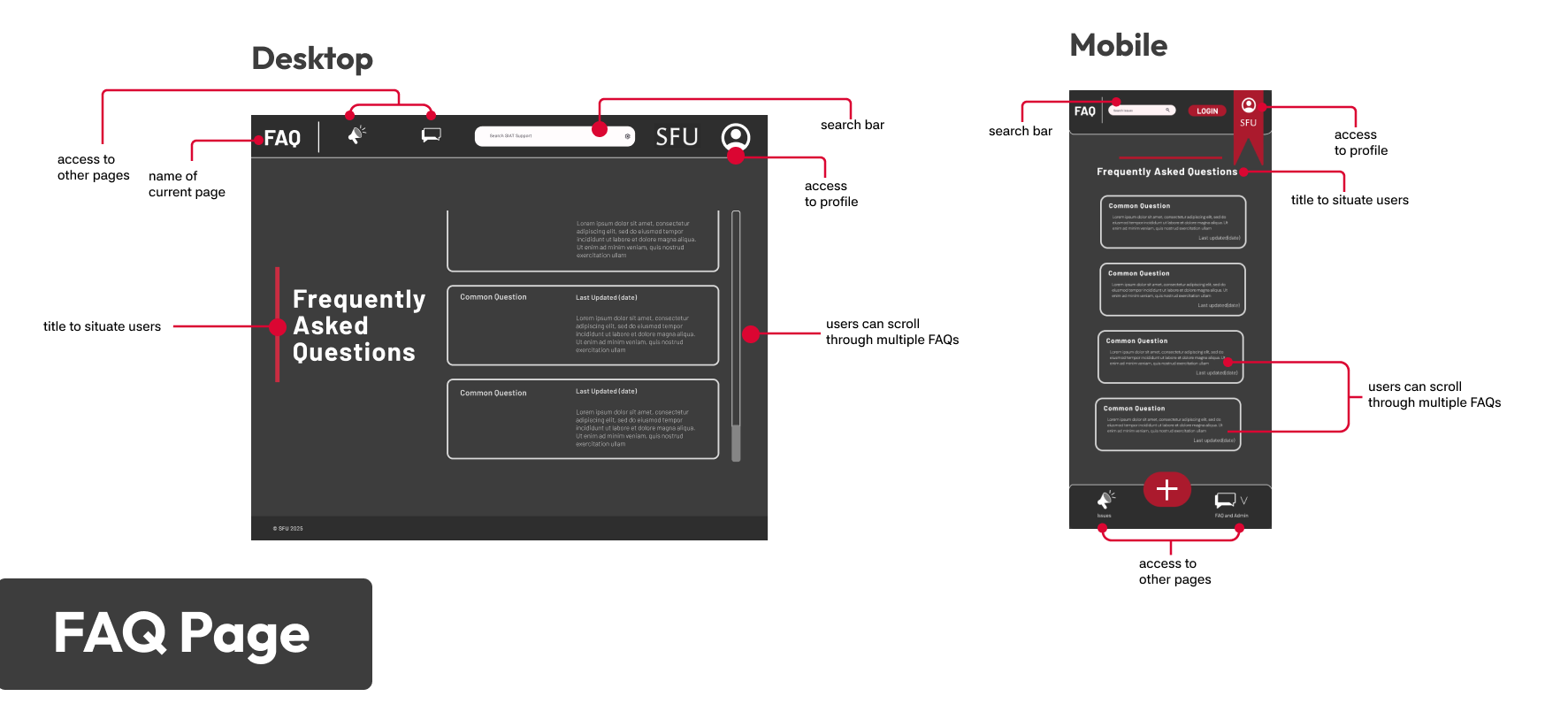 FAQ Page Design